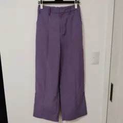 【アーバンリサーチ　アイテムズ】リネンライクワイドパンツ パープル