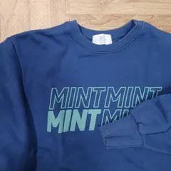 MINT　ロゴプリント　スウェット　ネイビー　Mサイズ　尾形あいさん