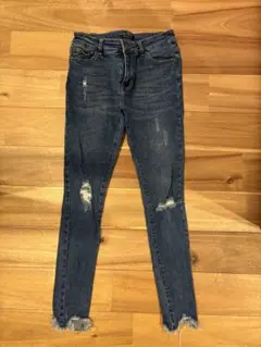 INGKI イング　レディースダメージ加工 スキニーパンツ