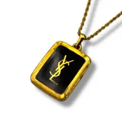 極美品】YSL ネックレス カサンドラロゴ ロゴ刻印 ゴールド 