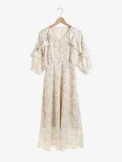 MAJESTIC LEGON シャドーフラワーフリルワンピース