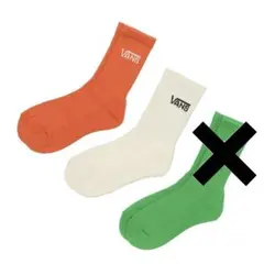 VANS 靴下 2点セット ソックス ビビットカラー オレンジ