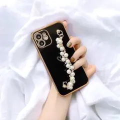 iPhone13Pro ケース 韓国 iPhoneケース パールチェーン