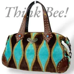 Think Bee! シンクビー ショルダーバッグ ジャストハート ターコイズ色