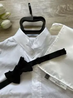 【美品】トリートドレッシング3点セット　新郎　シャツ　タイ　ポケットチーフ