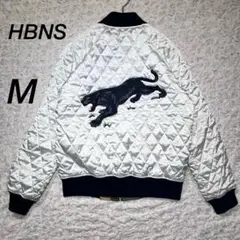 『希少』　HBNS スカジャン　リバーシブル　タイガー　ホワイト× カモ　M