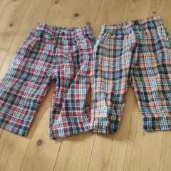 チェック柄ハーフパンツ 130サイズ
