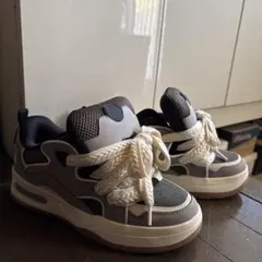 ZARA グレー/ホワイト スニーカー40 厚底