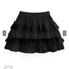 GRL インパン裏地付きレースフリルティアードミニスカート tu1459