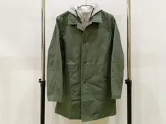 オリーブモスグリーン 綿モッズコート 着脱式フード マウンテンパーカー