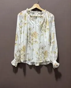 h&M 花柄長袖ブラウス