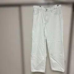 ユニクロ ワイドストレートジーンズ34 新品未使用　ライトブルー