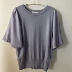 anySiS グレー 五分袖 ニットのサムネイル