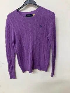 POLO RALPH LAUREN カシミヤ混ウール ケーブルニット S 美品