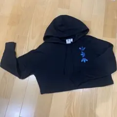 【お値下げ】アディダス パーカー M (アディダス ロゴ クロップ フーディー)