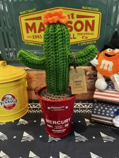毛糸サボテンハンドメイドアメリカン雑貨マーキュリーダルトンニコアンドバケツ缶鉢のサムネイル