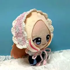 〈ピンク×ホワイト〉ぬい服　ヘッドドレス　にじぬい　ちびぐるみ