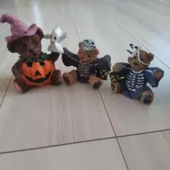 ハロウィン ベア 置物 3点セットのサムネイル