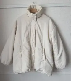 スタンドカラー2wayブルゾン　アイボリー