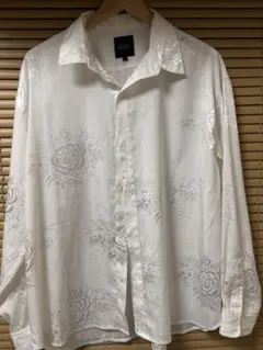 メンズ シャツ 長袖 花柄