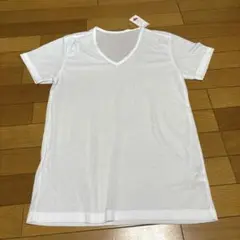 新品タグ付き peacefit 白メンズVネック半袖シャツ　Lサイズ　春夏用肌着
