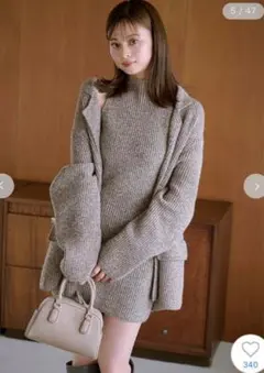 snidel ミニニットワンピース&ニットジャケット