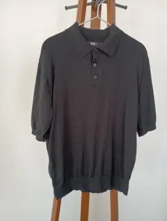 ニットポロシャツ 長袖 ポロシャツ