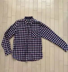 BEAMS チェックシャツ ネルシャツ ネイビー レッド 長袖 羽織り