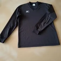 Mizuno ブラック 長袖 Vネック ウォームアップウェア １５０cmのサムネイル