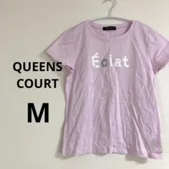 クイーンズコート レディース 半袖Tシャツ ピンク 綿100% 日本製 Mのサムネイル