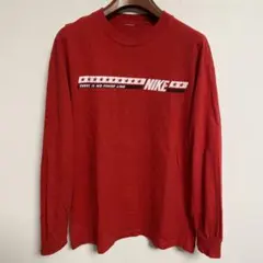 Nike ナイキ 赤 長袖カットソー Lサイズ相当