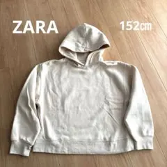 ZARA KIDS 子供服 フード付きプルオーバーパーカー クリーム色152cm