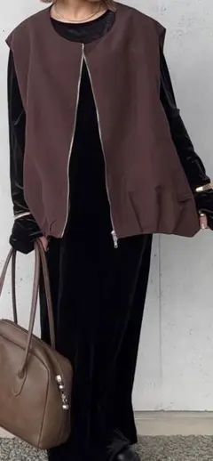 美品/しまむらhelm ブラウンベスト