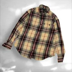 ラルフローレン　チェックボタンダウンシャツ　ネルシャツ 綿100%M（B3