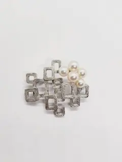 [beee様専用］ 田崎TASAKI ブローチ　silver 旧刻印　幾何学模様のサムネイル