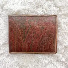ETRO エトロ 財布 二つ折り ペイズリー レザー 本革 ブラウン レディースのサムネイル