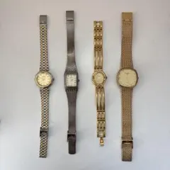 【まとめ売り】 腕時計4本セット 稼働含む 電池切れ等 ジャンク扱い