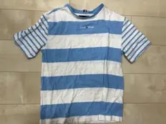 Tommy Hilfiger 水色ストライプ Tシャツ 140