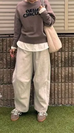 新品未使用タグ付きLLサイズ　カーブパンツ暖か生地　しまむらインフルエンサー