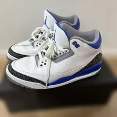 Air Jordan 3 ホワイト/グレー/ブルー スニーカー　レトロ