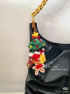 (予約必要)クリスマスチャーム バッグアクセサリー編みぐるみ