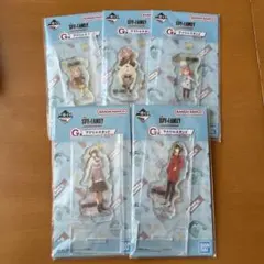 SPY×FAMILY 1番くじ アクスタ5点、ラバーストラップ1点