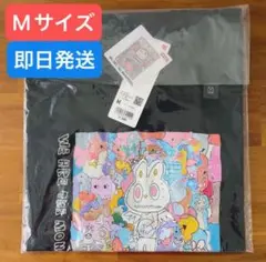 ユニクロ ラブブ labubu コラボTシャツ 黒　Mサイズ 新品未開封