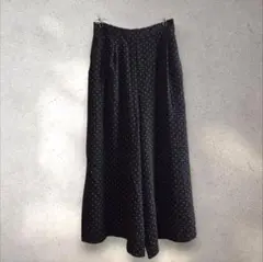 CINEMA CLUB シネマクラブ ワイドパンツ ガウチョパンツ M 水玉 黒