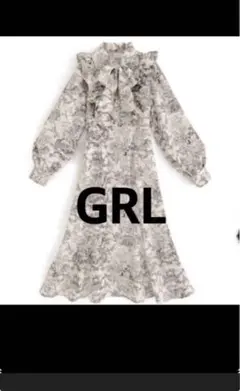 GRL グレイル フリル付きロングワンピース フリーサイズ