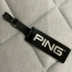 PING ネームプレート 黒 キャディバック