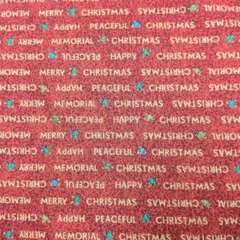 サンルイ★クリスマス英字プリント★赤系1M(2Fp435)格安