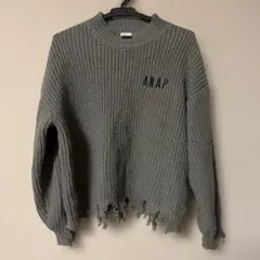 ANAP KIDS カーキ色 ニット125～135cm