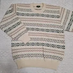 【Guy】アーガイル ニット Lサイズ ベージュセーター 日本製