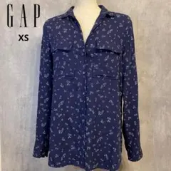 GAP ハート柄のシャツ★boyfriend fit レーヨン 美品のサムネイル